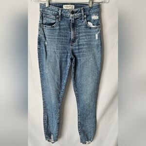 Abercrombie & Fitch Super Skinny Ankle High Rise Blue Jeans